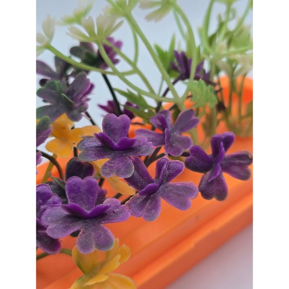 Vtg 1980 Barbie Dream House Pool Flower Box Planter Orange Replacement Flowers - Picture 5 of 7